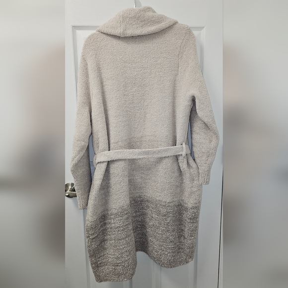 Barefoot Dreams CozyChic Heathered Ombre Robe Almond XL $182 New NWT pockets - Picture 2 of 5